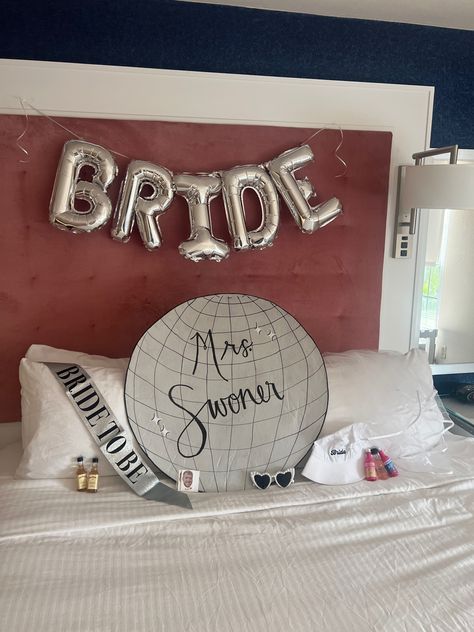 Bride Disco Hotel Room Decor Decorations Bride to Be Mrs Bachelorette Bachelorette Hotel Room, Hotel Room Decor, Hotel Room Decoration, Hotel Decorations, Cruise Rooms, Brides Room, Party Edit, Bach Party, Hotel Decor