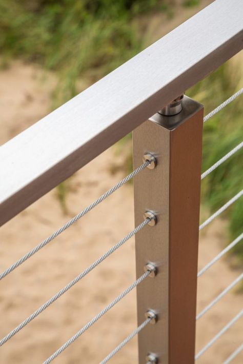 Cable Balcony Railing, Modern Railing Design, Cable Fencing, Stainless Steel Stair Railing, Steel Cable Railing, Glass Handrail, Stainless Steel Cable Railing, Modern Railing, Steel Handrail