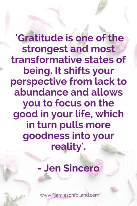 'Gratitude is one of the strongest and most transformative states of being. It shifts your perspective from lack to abundance and allows you to focus on the good in your life, which in turn pulls more goodness into your reality'. - Jen Sincero Jen Sincero Quotes, Gratitude Prayer, Friday Quote, Jen Sincero, Happiness Quote, Focus On The Good, Its Friday Quotes, Gratitude Quotes, Happy Quotes