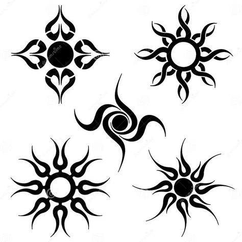 Tribal sun tattoo s stock vector. Illustration of collection - 23707115 Tattoo Sonne, Tattoo Henna, Muster Tattoos, Sun Tattoos, Symbol Tattoos, Maori Tattoo, Sun Tattoo, Sun Designs, Tattoo Life