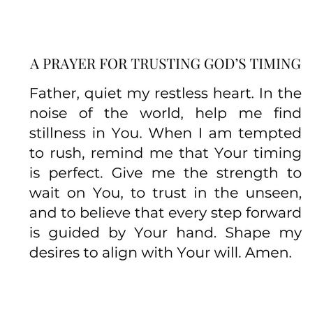 Sometimes, we need the courage to pause, to wait, and to trust God’s hand in the stillness. Scriptures About Trusting God, Prayer For Trust In The Lord, Prayer For Trusting God, Trust God's Timing, Prayers For Patience, Trust Gods Timing, Inspiration Sayings, Restless Heart, Waiting On God