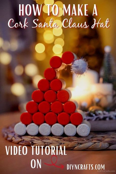 Wine Cork Santa, Wine Cork Diy Projects, Wine Cork Crafts Christmas, Cork Diy Projects, Wine Cork Christmas Tree, Cork Crafts Christmas, Cork Christmas Trees, Wine Cork Diy Crafts, Cork Ideas