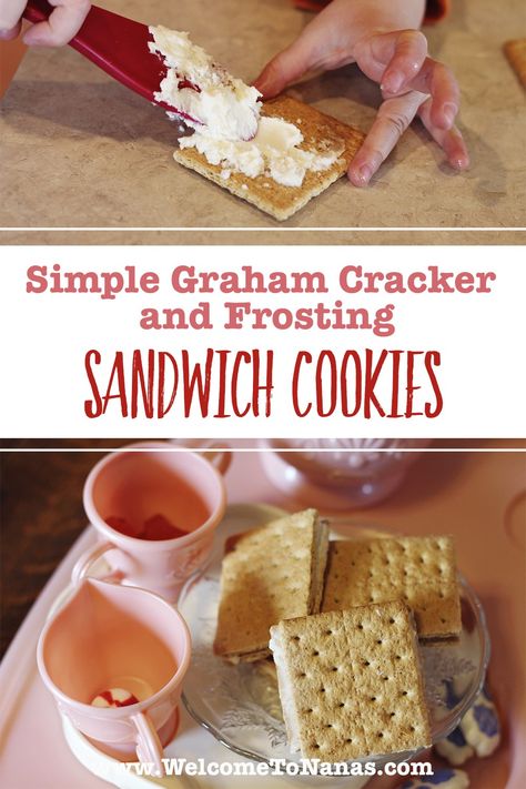 Frozen Graham Cracker Sandwiches, Frosting For Graham Crackers, Graham Cracker Frosting, Cookies For Tea, Crazy Desserts, Tea Party Treats, Graham Cracker Snacks, Graham Cracker Dessert, Best Frosting Recipe