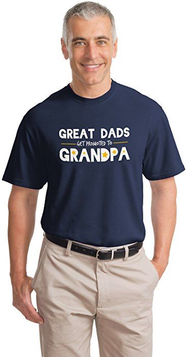 Great Dads get promoted to Grandpa Funny Grandfather Humor Unisex T-shirt-Adult,XL,Navy Blue: Clothing Daddy Jokes, Fathers Day Poems, Lawyer Outfits, Things To Buy On Amazon, Grandpa Funny, Shirt Company, T Shirt Company, Funny Gifts For Dad, Godmother Gifts