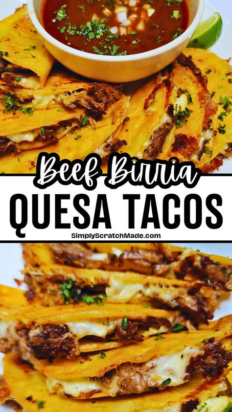 Baked Birria Tacos, Barirria Tacos, Bria Tacos, Queso Birria Tacos, Queso Birria, Quesabirria Tacos Recipe, Quesa Tacos, Birria Sauce, Beef Birria Tacos