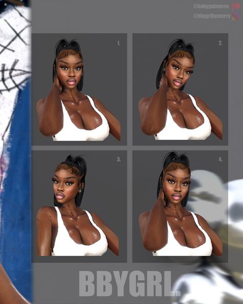 Bbygrl Sims 4, Sims 4 Headshot Poses, Sims 4 Poses Solo Model, Sims 4 Selfie Poses Override, Sims 4 Pictures, Pose Sims 4, Sims4 Poses, Black Sims, Sim4 Cc