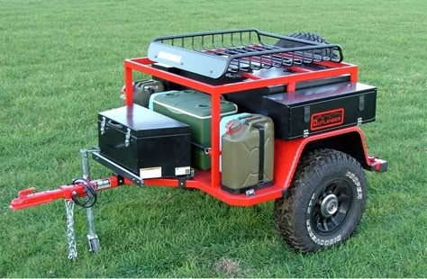 Camping Gear Trailer, Vw T3 Doka, Offroad Trailer, Camping Trailer Diy, Kombi Motorhome, Jeep Trailer, Camp Trailers, Bed Idea, Expedition Trailer