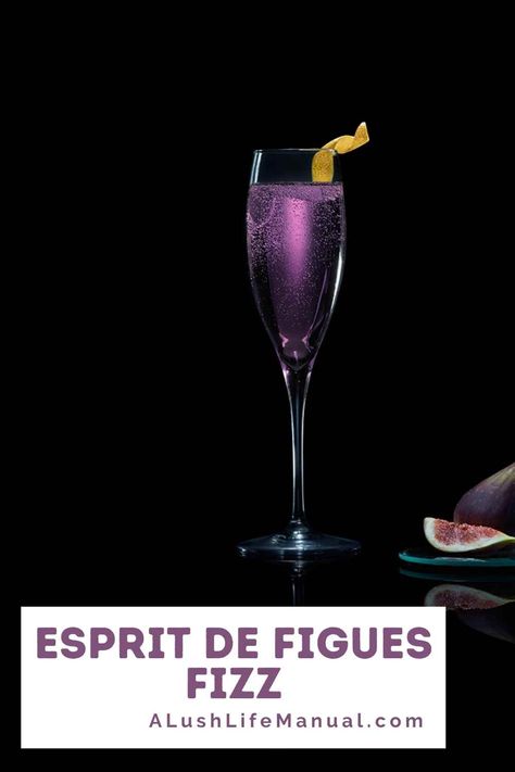 A gorgeous cocktail to toast in the new year, using Esprit de Figues, the ‘world’s first’ fresh fig liqueur! Fig Liqueur, Bourbon Cocktail Recipe, Liqueur Drinks, Rum Cocktail Recipes, Gin Cocktail Recipes, Vodka Cocktails Recipes, Bourbon Cocktails, Rum Cocktail, Fresh Figs