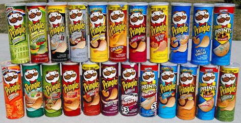 Pringles Potato Chips, 2004-2006 | Roadsidepictures | Flickr Ice Cream Cups Design, Pringle Flavors, Food Nail Art, Brownie Desserts Recipes, American Snacks, Food Wallpaper, Weird Food, Food Goals, Food Platters