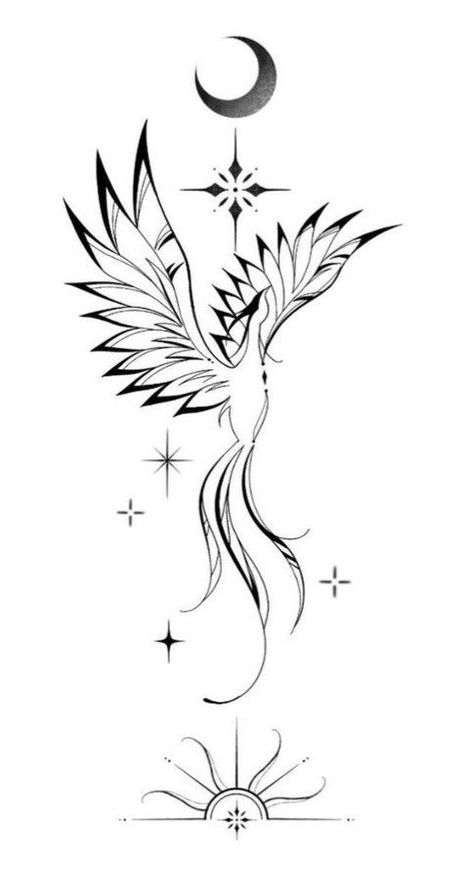 Magic Doodles, Fenix Tattoo, Phoenix Tattoo Feminine, Small Phoenix Tattoos, Infinity Symbol Tattoo, Camera Tattoos, Tattoo Posters, Cross Tattoos For Women, Boho Tattoos