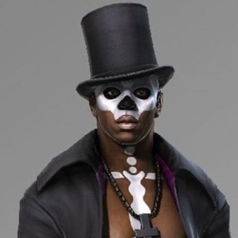 Baron Samedi | James Bond Wiki | Fandom Mens Voodoo Makeup, Skull Makeup Men Beard, Baron Samedi Costume, Day Of The Dead Makeup Men Beard, Sugar Skull Makeup For Men With Beards, Baron Samedi Veve, Baron Samedi, Portrait References, Male Makeup