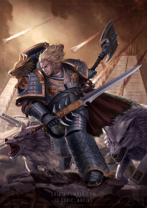 Leman Russ, Warhammer 40k Space Wolves, Wolf King, Space Wolf, 40k Artwork, Reference Art, Warhammer 40k Art, Game Workshop, Space Wolves