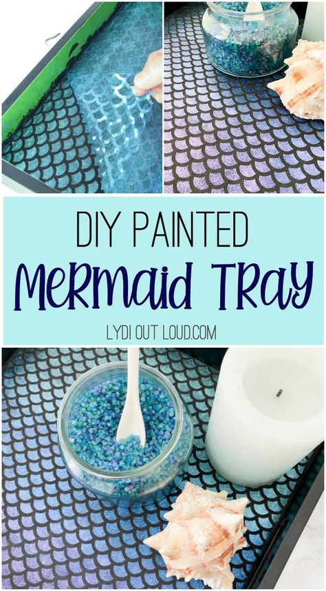 Home Interior Colors, Mermaid Decorations, Remodel Fireplace, Remodel Hacks, Interior Hallway, Diy Serving Tray, Diy Mermaid, Decor Hallway, Mermaid Crafts