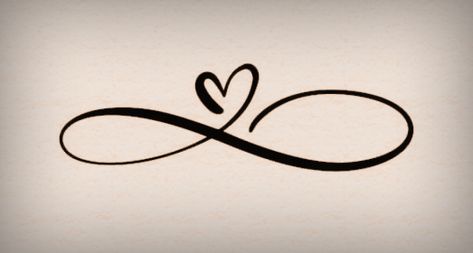 Infinite Love Symbol, Forever Love Tattoo Symbols, Forever Love Tattoo, Infinite Love Tattoo, Infinity Love Tattoo, Infinite Tattoo, Wörter Tattoos, Love Symbol Tattoos, Heart Temporary Tattoos