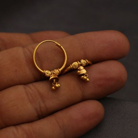 22k Gold Chain, Earrings Bali, Handmade Gold Necklace, 22k Gold Earrings, Hoop Jewelry, Antique Gold Earrings, Gold Bridal Necklace, Gold Jewelry Simple Necklace, India Gift