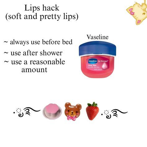 Lips Vaseline, Clear Skin Routine, Lip Care Tips, Vaseline Lip Therapy, Vaseline Lip, Rosy Lips, Grooming Tips, Insta Post, Skin Routine