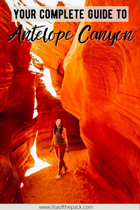 Visit one of the world's best slot canyons and most stunning natural creations. Get a complete guide to visiting Antelope Canyon. Learn what tours to take, the best time to see the canyon, and what part of antelope canyon to visit. You'll be amazed at how beautiful this place is in person. Arizona Antelope Canyon, Slot Canyons, Lower Antelope Canyon, Utah Road Trip, Slot Canyon, Mysterious Places, Arizona Usa, The Dunes, Parks And Recreation