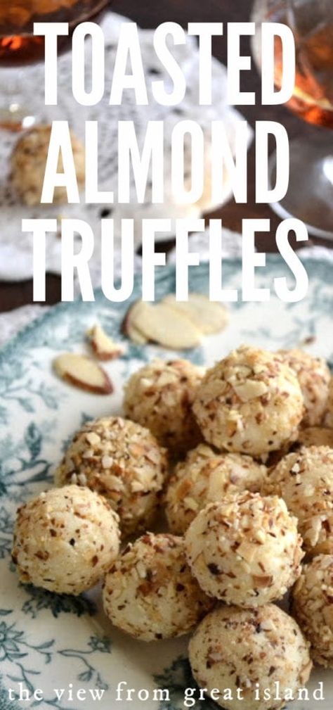 Candy Almonds, Elegant Holiday Desserts, Almond Truffles, Holiday Truffles, Oreo Truffles Recipe, Almonds Recipe, Truffle Cookies, Dessert Truffles, Candy Truffles