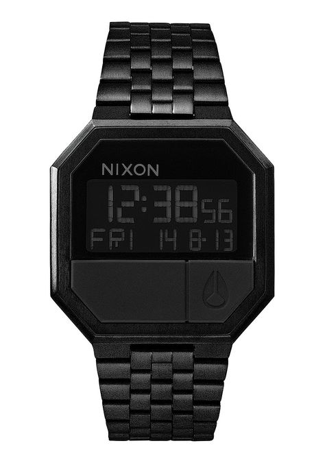 Re-Run | Men's Watches | Nixon Watches and Premium Accessories All Black Watches, Nixon Watch, Affordable Watches, Mens Watches Black, Black Luxury, Casual Watches, Stainless Steel Band, Nixon, Black Stainless Steel