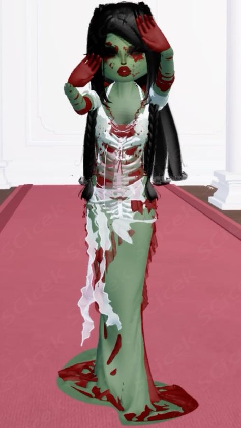 Dress To Impress (DTI) Outfit Idea/Inspo Dress To Impress Main Character, Zombie Apocalypse Dress To Impress, Toxic Wasteland, Doctor Dress, Zombie Apocalypse, Outfit Idea, Main Characters, Zombie, Dress To Impress