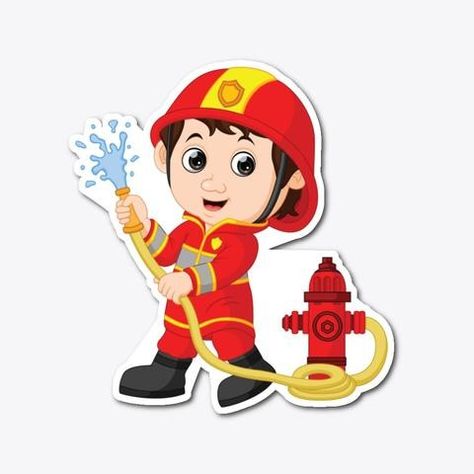 Fire Fighter Cake Topper Printable, Firefighter Cake Topper Printable, Fireman Cake Topper Printable, Fireman Cake Topper, Community Helpers Activity, Fire Fighter Cake, Fireman Cake, Cake Clipart, Truck Toppers