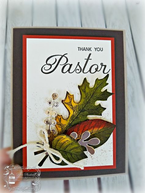 Pastor Appreciation Month, Diy Moving, Pastor Appreciation Day, Fall Greeting Cards, Inspiration Cards, Pastor Appreciation, Teachers Day Card, Vintage Leaves, Pastors Appreciation