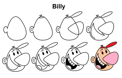 Billy And Mandy Cartoon Drawing, How To Draw Cartoon Characters Step By, Billy And Mandy Nails, Billy And Mandy Drawing, Grim Adventures Of Billy And Mandy, The Grim Adventures Of Billy & Mandy, Easy Cartoon Drawings Step By Step, Character Nail Art Step By Step, Billy And Mandy Cartoon