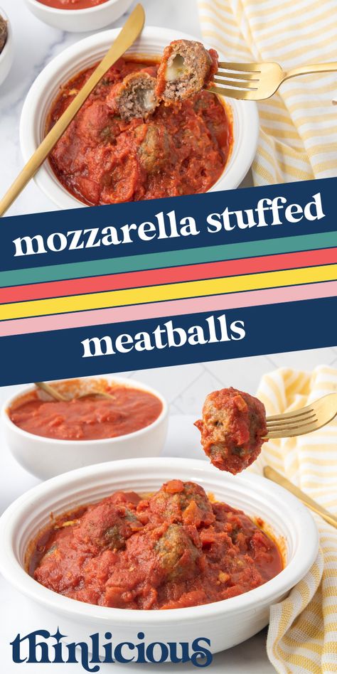 These Mozzarella Stuffed Low-Carb Meatballs make a perfect low carb dinner, or a show-stopping appetizer to share. Trust me when I tell you that the small amount of effort involved is worth every minute! Homemade Italian Sausage, Individual Appetizers, Stuffed Meatballs, Mozzarella Stuffed Meatballs, Sausage Meatballs, Cheese Stuffed Meatballs, Italian Meatballs Recipe, Low Carb Meatballs, Meat Appetizers