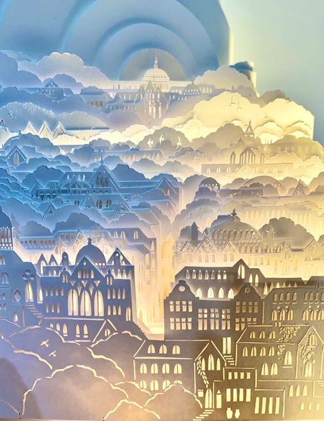 Ethereal Paper Sculptures and Large-Scale Installations by Ayumi Shibata Play With Light and Shadow Craft Ideas For Beginners, Primary School Art, Paper Spring, Paper Installation, Paper Sculptures, Paper Craft Ideas, Paper City, Shadow Box Art, Colossal Art