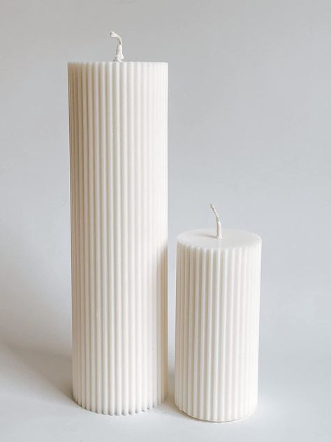 PRICES MAY VARY. Great candle decor for a coffee table decor or bedroom decor aesthetic or wedding decorations for tables. Thick modern pillar candle doesn't fall on a side, has a sturdy heavy base. Use a candle holder, tray or plate for dripping melting wax. This home scented candle is made of 100% natural soy wax. Fragrance can be released instantly,and let you revel in the blissful aromatic atmosphere. The luxurious Sage&Sea salt scent can soothe your nerve ,uplift your spirit and add cozines Candle Sticks And Pillar Candles, Birthday Candle Hplders, Ribbed Column Candle, White Company Candle Holder, Cute Bedroom Candles, Wrapping Pillar Candles For Christmas, Mantle Pillar Candles, Dining Room Table Pillar Candles, Whote Candle