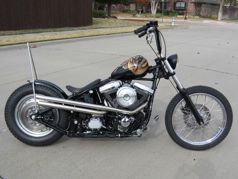 Harley Softail Custom, Softail Chopper, Triumph Chopper, Softail Bobber, Custom Moped, Sportster Chopper, Harley Davidson Pictures, Custom Motorcycles Bobber, Softail Custom