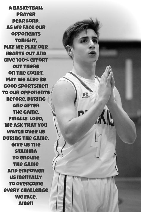 Athletes Prayer, Basketball Quotes Inspirational, Game Day Quotes, Christian Athletes, Inspirational Sports Quotes, Athlete Quotes, Basketball Tricks, Basketball Workouts, Basketball Is Life