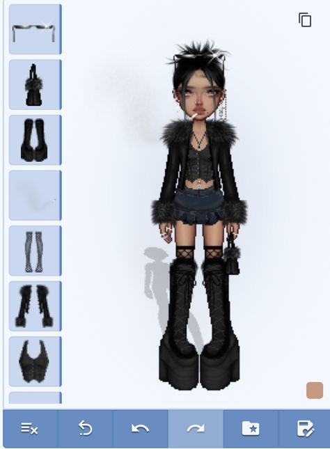 Everskies Rockstar Gf, Winter Outfits Everskies, Winter Everskies Outfits, Everskies Winter Outfits, Bratz Fits, Winter Rave Outfits, Cute Rave Outfits, Rave Fit, 2000s Preppy