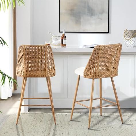 Short Bar Stools, Island Stools, Tall Bar Stools, Rattan Bar Stools, Rattan Cane, Home Pub, Stools For Kitchen Island, Counter Height Bar, Adjustable Bar Stools