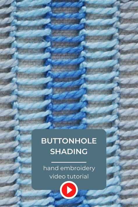 How to embroider Buttonhole shading embroidery stitch Shading Embroidery, Embroidery Video, Embroidery Stitch, Hand Embroidery Videos, Embroidery Videos, Hand Embroidery Stitches, Blanket Stitch, Watch Video, Hand Stitching