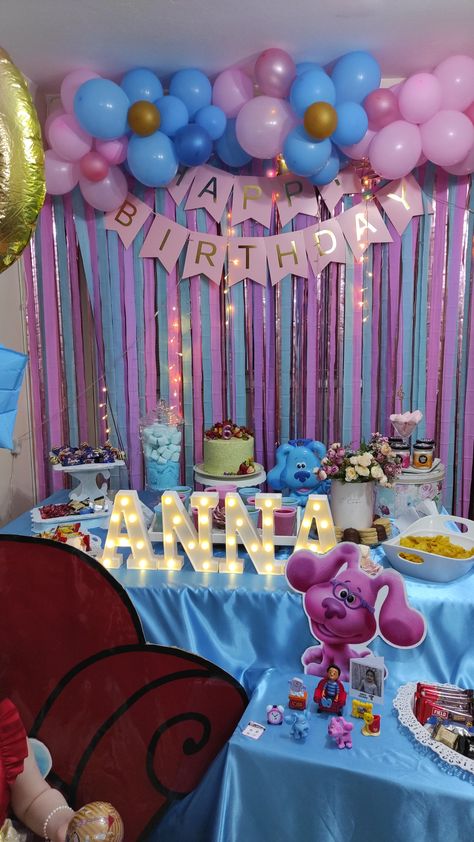 Blues Clues Girl Birthday Party, Blues Clues Birthday Party Girl, Blues Clues Birthday Party, Blue's Clues Birthday Party, Clue Party, 2nd Birthday Party For Girl, Unisex Baby Shower, 2nd Birthday Party Themes, Blue's Clues