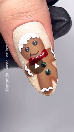 129K views · 19K reactions | The Cutest Gingerbread Man 🤎🤍 Using #everythingmagpie ♥︎ FANNY ANNIE, CANDY CANE & TOUCH MY ELF Gel Colours ♥︎ MAGPIE ARTYGELS ♥︎ YANG & LACEY Glitters ♥︎ PREMIUM DETAILER BRUSH 6 & 9 ♥︎ MAGPIE ILLUSTRATOR Brush ♥︎ MAGPIE DOTTING TOOL ♥︎ HOLO TOP IT OFF ♥︎ VELVET TOP 🖤 @magpie_beauty 🖤 @magpie_education 🖤 @aleana_hand practice thumb 🖤 #nails #nailsonfleek #nailsofinstagram #instanails #nailswag #naildesigns #nailsoftheday #nailporn #gelnaildesign #gelnails #manicure #nailitdaily #nailprodigy #showscratch #magpiebeauty #christmasnails #xmasnails #winternails #christmasnails ##nailarttutorial #nailtutorial #nailvideo #nailartvideo #boltonnails #boltonnailtech #gingerbreadman #gingerbreadnailart #gingerbreadman @nails_by_steps @mknogti_video @scratchma Christmas Nails Step By Step Design, Gingerbread Nail Art Designs, Ginger Bread Nail Designs, Gingerbread Cookie Nails, Gingerbread Nail Designs, Nails Gnome, Gonk Nails, Gingerbread Nail Art, Gingerbread Man Nails