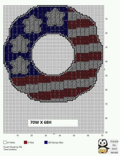 Bee Template, American Flag Wreath, Flag Wreath, Christmas Cutouts, Baby Cross Stitch Patterns, Let Freedom Ring, Canvas Wall Hanging, Baby Cross, Patriotic Wreath