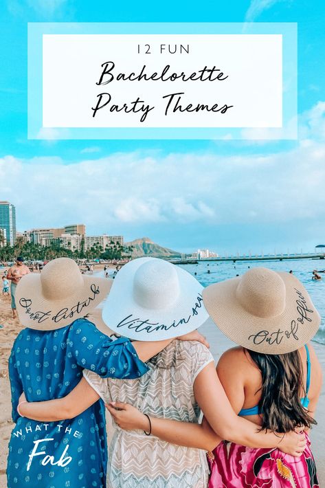 Stuck trying to figure out the perfect theme for your bachelorette party? If you're looking for the best bachelorette party themes, check out these clever ideas. Relaxing Bachelorette Party Themes, Bachelorette Party Themes Florida, Fort Lauderdale Bachelorette Party Theme, Travel Themed Bachelorette Party, Puerto Rico Bachelorette Party Theme, Bachelorette Party At The Lake, Bachelorette Party Themes Summer, Simple Bachelorette Party Themes, Bachelorette Party Ideas Beach Theme