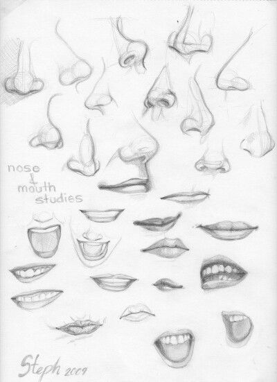 Lip and noise reference 얼굴 드로잉, Draw People, Nose Drawing, 얼굴 그리기, Lips Drawing, Soyut Sanat Tabloları, Art Instructions, Drawing Lessons, Drawing Tutorials