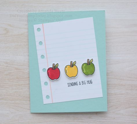 Did You Stamp Today?: Back to School Hug - Stampin' Up! Choose Happy Choose Happy Stampin Up Cards, Stampin Up Choose Happy, Happy 2024, Choose Happiness, Apple Season, Fun Mail, Love Teacher, Happy Cards, 4th November