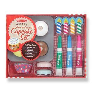 Wooden Play Food, Play Food Set, Cupcake Tray, Pretend Play Food, Cupcake Icing, Melissa And Doug, Melissa & Doug, Wooden Candles, Play Food