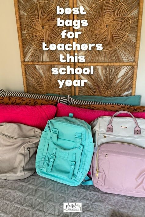 It's back to school time, and we have teacher backpacks on the brain! We've found the 12 cutest teacher backpacks on Amazon (affiliate links). See cute backpacks that are also functional with organization features and storage galore! Fit all essentials in these teacher work bags! We have the best teacher backpacks - leather bags, canvas bags, and nylon backpacks! Try convertible bags and go from tote to backpack! Enjoy these work bags for women and men to hold laptops, lunch, and more! Backpacks On Amazon, Best Teacher Bags, Teacher Lunch Bag, Teacher Backpack, Teacher Lunches, Work Bags For Women, Teacher Party, Teacher Work, Best Backpacks