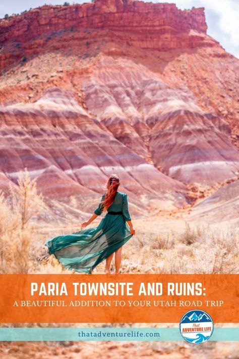 Paria Townsite and Ruins: A Beautiful Addition to Your Utah Road Trip - That Adventure Life Paria Mountains Utah, Cattle Gate, Paria Canyon, Usa Places, Utah Trip, Kanab Utah, Grand Staircase Escalante, Adventure Life, Page Arizona