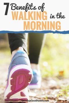 Walking in the morning on a regular basis will result in multiple health benefits and it is sure to enhance not only physical health but also mental and emotional well-being. Walking Facts | Walking tips |Daily Walking. See the ultimate guide to fitness and walking weight loss here: http://www.developgoodhabits.com/walking-for-weight-loss/ Walking In The Morning, Workout Morning, Walking For Health, Walking Plan, Benefits Of Walking, Walking Exercise, Health And Fitness Tips, Stay Fit, In The Morning