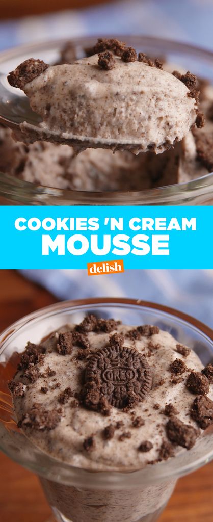 Cookies 'N Cream Mousse Has An Amazing Hack You've Got To Try Cookies And Cream Mousse, Chocolate Cake Recipe Easy, Fancy Restaurants, Cookies N Cream Cookies, Mousse Recipes, Bakery Desserts, How Sweet Eats, Ice Cream Cake, Cookies And Cream