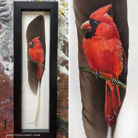 Painting On A Feather, Easy Feather Painting, Painting On Feathers, Feather Art Painting, Feather Pictures, Feather Art Projects, Feathers Painting, Painting Feathers, Old Arts