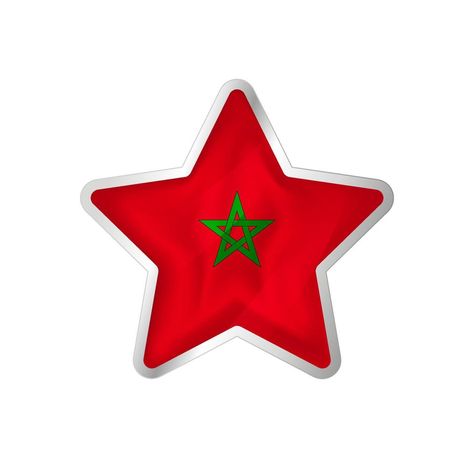 drapeau marocain en étoile. bouton étoile et modèle de drapeau. édition facile et vecteur en groupes. illustration vectorielle de drapeau national sur fond blanc.