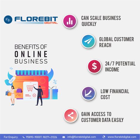 Benefits of Online Business   #onlineshopping #onlinebusiness #ecommercebusiness #ecommercesolutions #onlinepromotion #marketingdigital #digitalmarketing Types Of Websites, Online Business Opportunities, Scale Business, Online Promotion, Mobile Applications, Shopify Website, It Services, Ecommerce Solutions, E Commerce Business