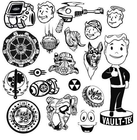 Follow me on instagram! @secaz.21 Game Flash Tattoo, Resident Evil Flash Tattoo, Small Fallout Tattoo, Fallout Traditional Tattoo, Fallout New Vegas Tattoo Ideas, Fallout Tattoo Design, American Patchwork Tattoo, Deathclaw Tattoo, Fallout Tattoo Flash